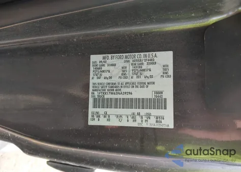 2003 Ford F-150 Lariat/Xl/Xlt from USA, damaged, VIN 1FTRX17W63NA39296